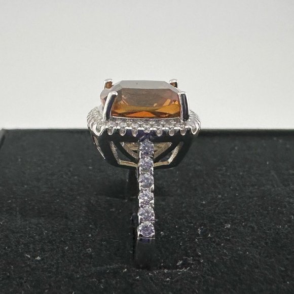 Beautiful 4.11 Ct Cushion cut Lab Grown Zulanite Ring - Sterling (.925) - Size 7 - Picture 8 of 13